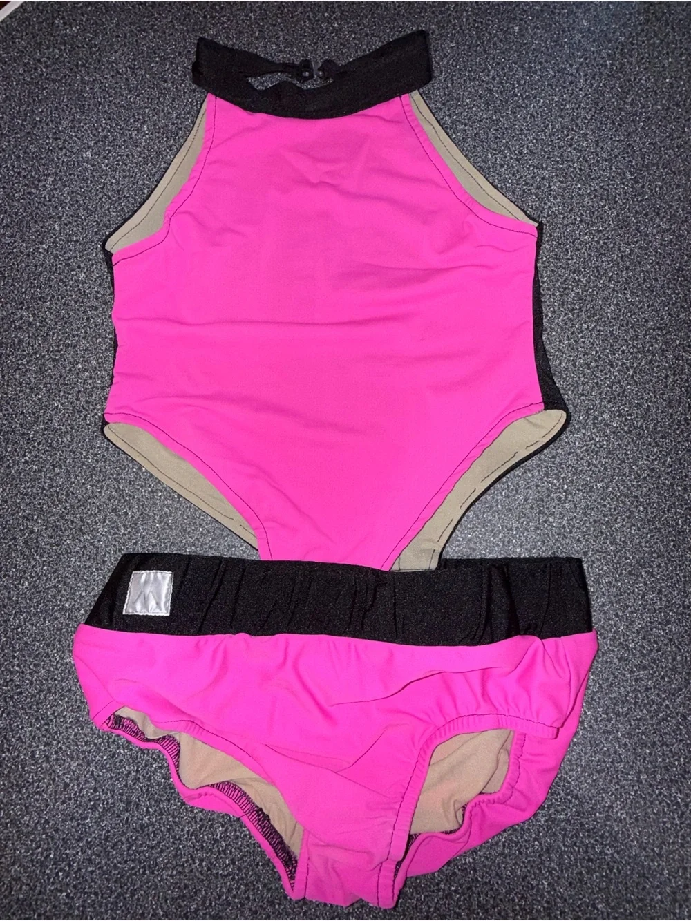 Kandi Kouture Hot Pink One Piece Dance Leotard Size Child Medium